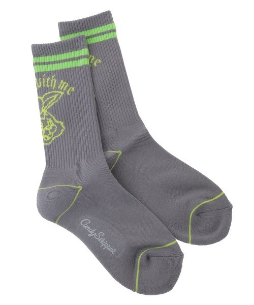 Candy Stripper（キャンディストリッパー）の「MAD BUNNY RIB ソックス（ソックス/靴下・レディース・ブラック/オフホワイト/グレー・FREE）」の3枚目の写真