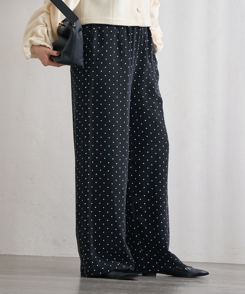 IENA(イエナ)の「IPEKERフィブリルドットプリントパンツ(その他パンツ・レディース・ブラック・34/36/38/40)」の5枚目の写真