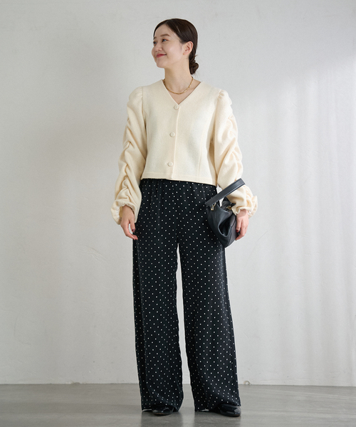 IENA(イエナ)の「IPEKERフィブリルドットプリントパンツ(その他パンツ・レディース・ブラック・34/36/38/40)」の7枚目の写真