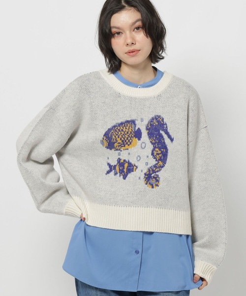 セール】SEAモチーフニットプルオーバー（ニット/セーター）｜niko and