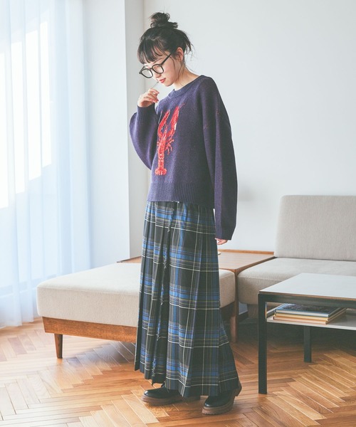 niko and...（ニコアンド）の「SEAモチーフニットプルオーバー（ニット/セーター・レディース・ネイビー/アイボリー/グレー・LARGE/MEDIUM）」の5枚目の写真