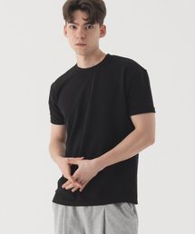 PIANER（ピアネール）の「ソリッドマッスルフィット半袖Tシャツ（ブラック）（Tシャツ/カットソー）」