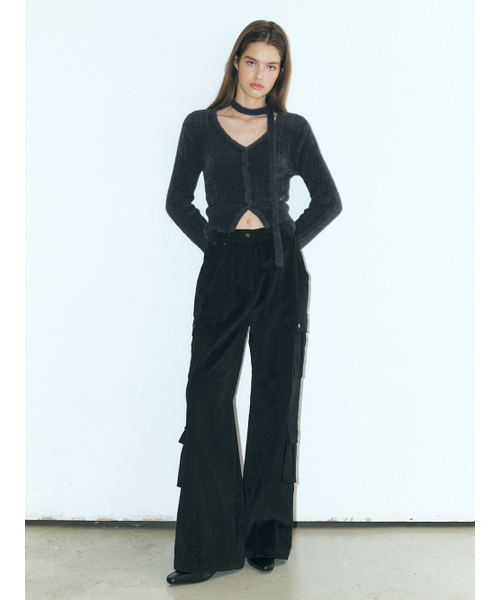 ETMON(エトモン)の「Corduroy Stud Pocket Pants, Black(その他パンツ・レディース・その他・S/M)」の2枚目の写真