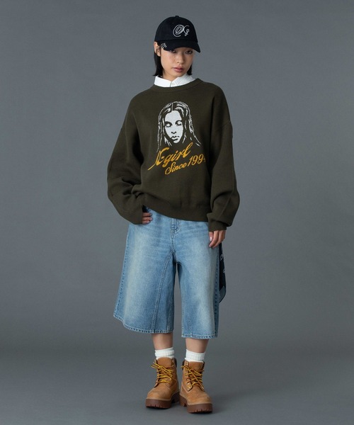 X-girl(エックスガール)の「CHARM ACCENT XG LOGO 6PANEL CAP(キャップ・レディース・ブラック/オリーブ/ベージュ・ONE SIZE)」の20枚目の写真