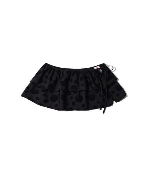 ITZAVIBE(イッザバイブ)の「BLACK DOTTED LAYERED WRAP SHORT SKIRT(スカート・レディース・その他・ONE SIZE)」の16枚目の写真