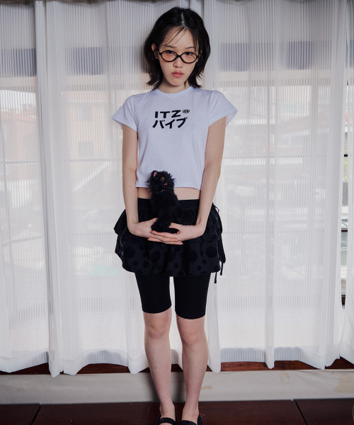 ITZAVIBE(イッザバイブ)の「BLACK DOTTED LAYERED WRAP SHORT SKIRT(スカート・レディース・その他・ONE SIZE)」の18枚目の写真