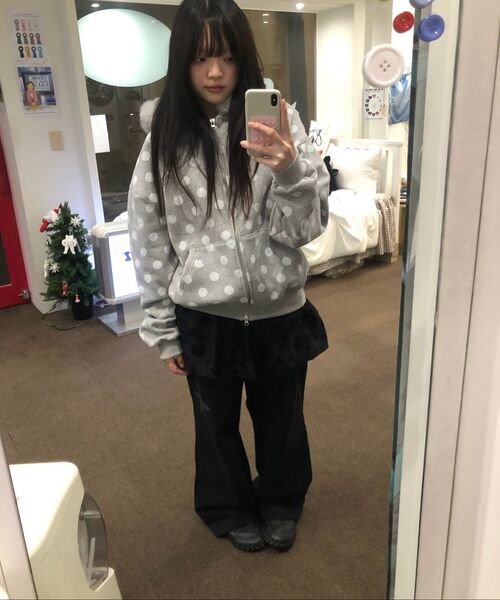 ITZAVIBE(イッザバイブ)の「BLACK DOTTED LAYERED WRAP SHORT SKIRT(スカート・レディース・その他・ONE SIZE)」の20枚目の写真