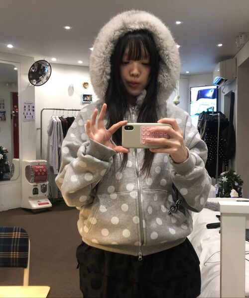 ITZAVIBE(イッザバイブ)の「BLACK DOTTED LAYERED WRAP SHORT SKIRT(スカート・レディース・その他・ONE SIZE)」の11枚目の写真