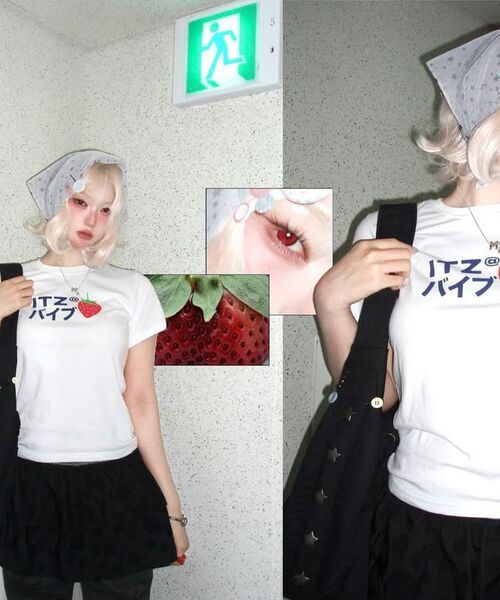 ITZAVIBE(イッザバイブ)の「BLACK DOTTED LAYERED WRAP SHORT SKIRT(スカート・レディース・その他・ONE SIZE)」の4枚目の写真
