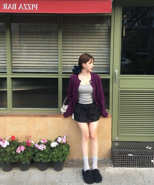 ITZAVIBE(イッザバイブ)の「BLACK DOTTED LAYERED WRAP SHORT SKIRT(スカート・レディース・その他・ONE SIZE)」の8枚目の写真