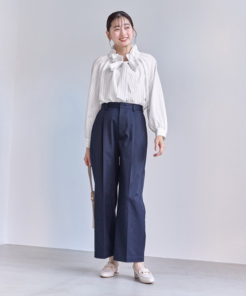 ROPE' PICNIC（ロペピクニック）の「ネックコンシャスデザインシャツ/イージーケア（シャツ/ブラウス・レディース・ホワイト/ホワイト系その他2/サックスブルー/クリーム・FREE）」の10枚目の写真