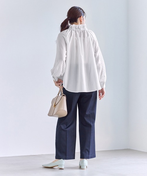 ROPE' PICNIC（ロペピクニック）の「ネックコンシャスデザインシャツ/イージーケア（シャツ/ブラウス・レディース・ホワイト/ホワイト系その他2/サックスブルー/クリーム・FREE）」の14枚目の写真