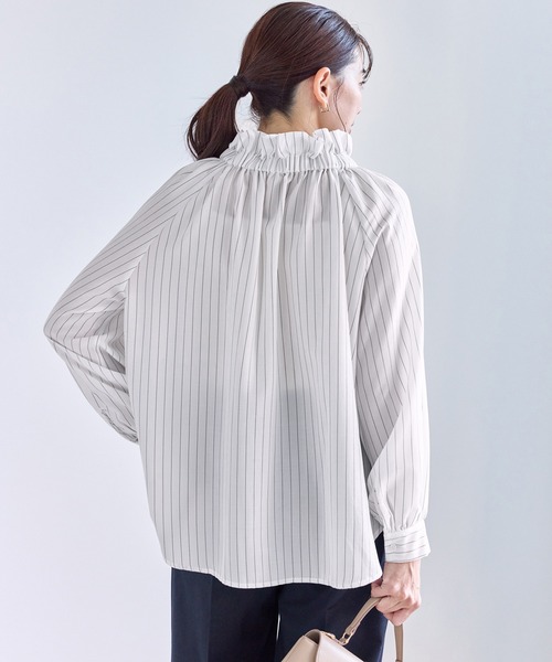 ROPE' PICNIC（ロペピクニック）の「ネックコンシャスデザインシャツ/イージーケア（シャツ/ブラウス・レディース・ホワイト/ホワイト系その他2/サックスブルー/クリーム・FREE）」の19枚目の写真