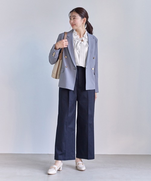 ROPE' PICNIC（ロペピクニック）の「ネックコンシャスデザインシャツ/イージーケア（シャツ/ブラウス・レディース・ホワイト/ホワイト系その他2/サックスブルー/クリーム・FREE）」の21枚目の写真