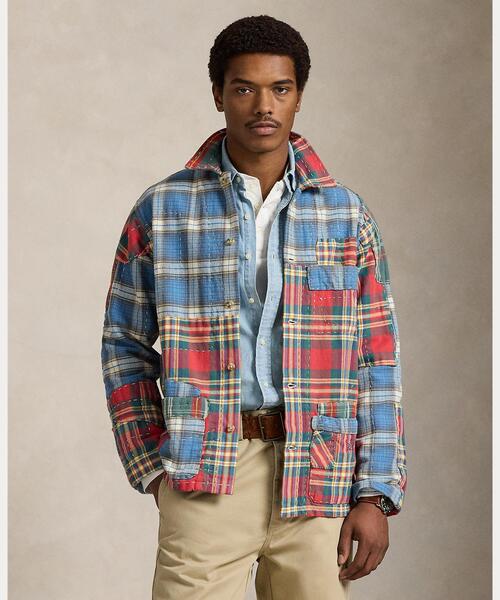 パッチワーク チェック フランネル オーバーシャツ（シャツ/ブラウス