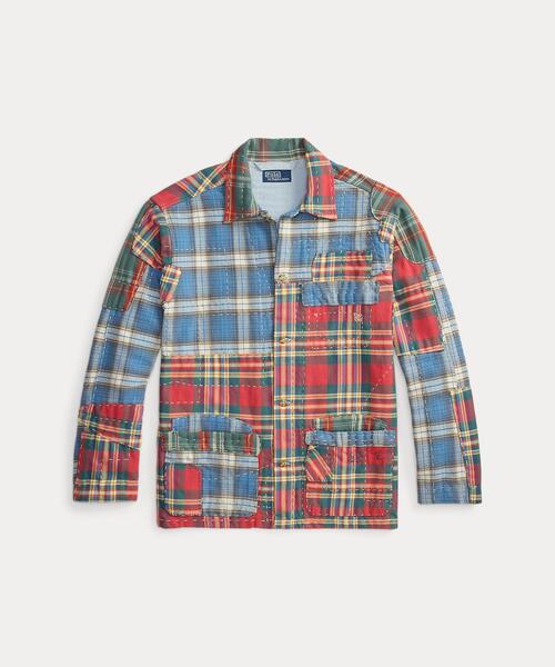 パッチワーク チェック フランネル オーバーシャツ（シャツ/ブラウス