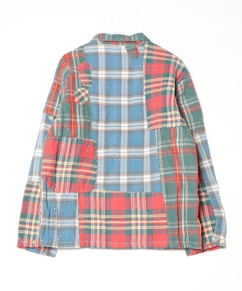 パッチワーク チェック フランネル オーバーシャツ（シャツ/ブラウス
