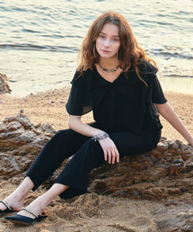 ICE GARDEN A.508（アイス ガーデン エイオーゴンパル）の「スカーフディテールブラウス_ブラック（シャツ/ブラウス）」