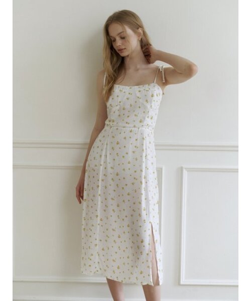 KINDABABY(カインダベイビー)の「Bloom flower ribbon dress - white(ワンピース・レディース・ホワイト・FREE)」の2枚目の写真