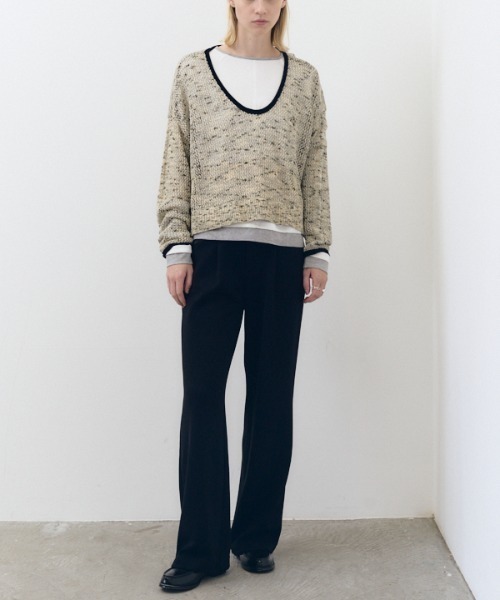 Muel Chic(ミュエルシック)の「Liora Jersey pants リオラジャージパンツ(その他パンツ・レディース・ブラック/ネイビー/アイボリー・SMALL/MEDIUM)」の8枚目の写真