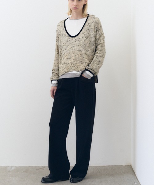 Muel Chic(ミュエルシック)の「Liora Jersey pants リオラジャージパンツ(その他パンツ・レディース・ブラック/ネイビー/アイボリー・SMALL/MEDIUM)」の9枚目の写真