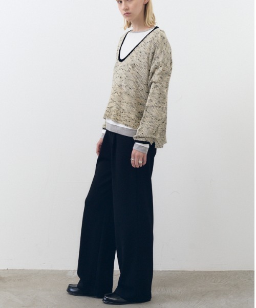 Muel Chic(ミュエルシック)の「Liora Jersey pants リオラジャージパンツ(その他パンツ・レディース・ブラック/ネイビー/アイボリー・SMALL/MEDIUM)」の11枚目の写真