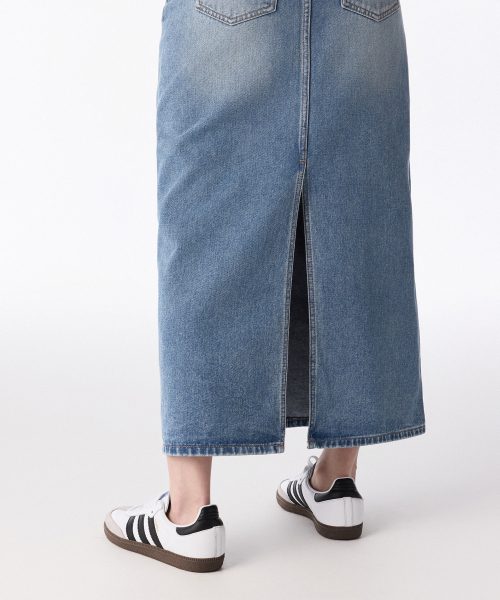 MUSINSA STANDARD WOMAN（ムシンサスタンダードウーマン）の「ウィメンズデニムマキシスカート[ライトインディゴ]（スカート・レディース・その他・LARGE/MEDIUM/SMALL/X-SMALL）」の7枚目の写真