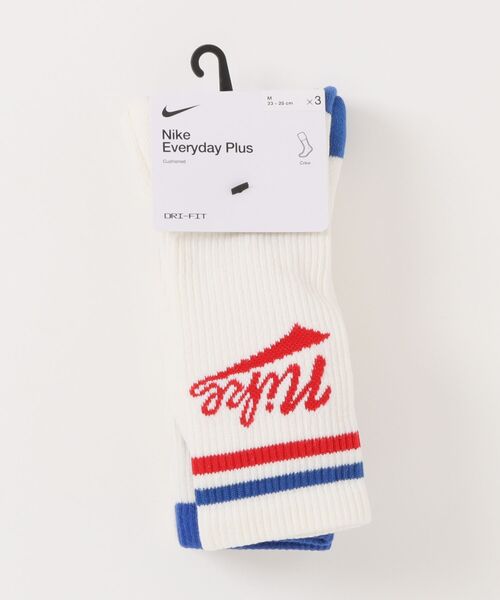 NIKE(ナイキ)の「《NIKEアパレル》U NK ED PLS CRW 3PR LFESTL(ソックス/靴下・メンズ・ブルー系/ホワイト系・27-29/25-27/23-25/21-23)」の1枚目の写真
