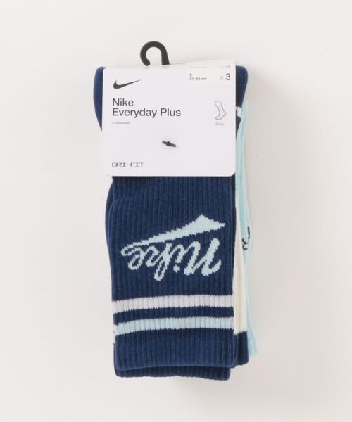 NIKE(ナイキ)の「《NIKEアパレル》U NK ED PLS CRW 3PR LFESTL(ソックス/靴下・メンズ・ブルー系/ホワイト系・27-29/25-27/23-25/21-23)」の2枚目の写真