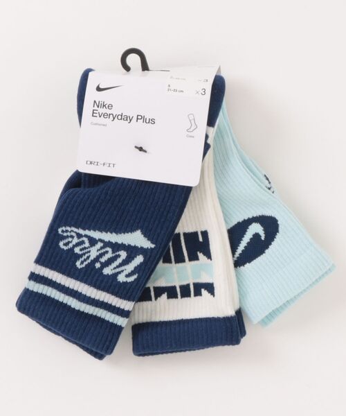 NIKE(ナイキ)の「《NIKEアパレル》U NK ED PLS CRW 3PR LFESTL(ソックス/靴下・メンズ・ブルー系/ホワイト系・27-29/25-27/23-25/21-23)」の4枚目の写真