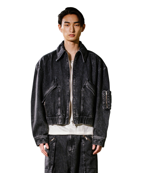 M-ZIPPER JACKET / BLACK DENIM（デニムジャケット）｜Big Union