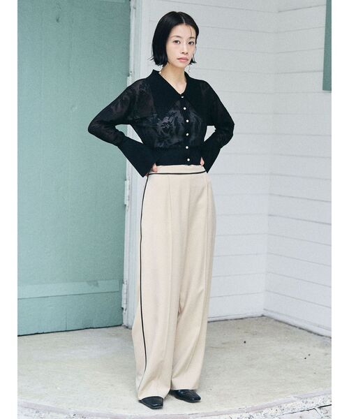 LAGUNAMOON（ラグナムーン）の「バイカラーパイピングパンツ（その他パンツ・レディース・ブラウン/ベージュ・MEDIUM/SMALL）」の16枚目の写真