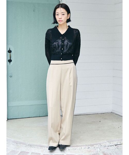 LAGUNAMOON（ラグナムーン）の「バイカラーパイピングパンツ（その他パンツ・レディース・ブラウン/ベージュ・MEDIUM/SMALL）」の17枚目の写真