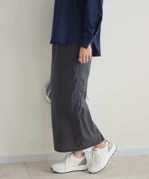 KATHARINE ROSS（キャサリンロス）の「【KATHARINE ROSS】サイドドロストゆったりタイトスカート（スカート・レディース・ブラック/チャコールグレー・FREE）」の20枚目の写真