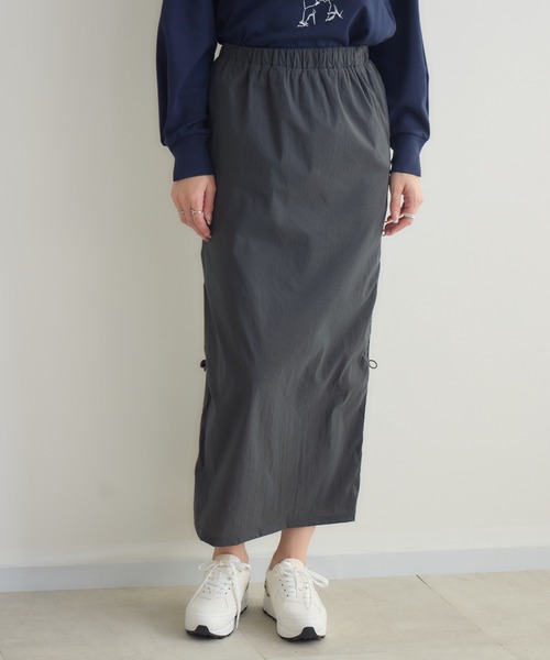 KATHARINE ROSS（キャサリンロス）の「【KATHARINE ROSS】サイドドロストゆったりタイトスカート（スカート・レディース・ブラック/チャコールグレー・FREE）」の18枚目の写真