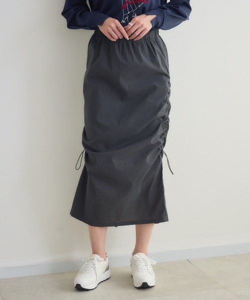 KATHARINE ROSS（キャサリンロス）の「【KATHARINE ROSS】サイドドロストゆったりタイトスカート（スカート・レディース・ブラック/チャコールグレー・FREE）」の12枚目の写真