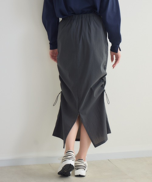 KATHARINE ROSS（キャサリンロス）の「【KATHARINE ROSS】サイドドロストゆったりタイトスカート（スカート・レディース・ブラック/チャコールグレー・FREE）」の10枚目の写真