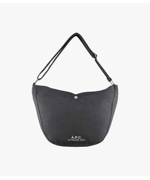 A.P.C.(アーペーセー)の「BESACE JOURNAL SMALL/ショルダーバッグ(ショルダーバッグ・メンズ・ブラウン系その他/ブラック・ONESIZE)」の1枚目の写真
