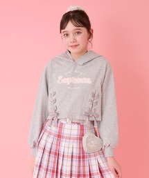 mezzo piano Junior（メゾピアノジュニア）の「レースアップショート丈パーカ＆タンクトップセット（アンサンブル）」