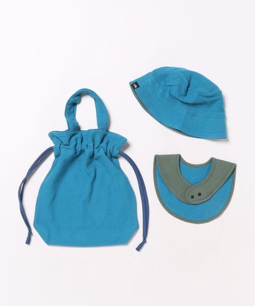 THE NORTH FACE（ザノースフェイス）の「Baby Hat & Bib Set NNB02610（スタイ/よだれかけ・キッズ・ライトブルー/オフホワイト/ブルー・FREE）」の4枚目の写真