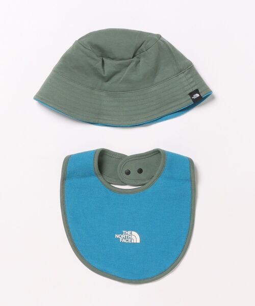 THE NORTH FACE（ザノースフェイス）の「Baby Hat & Bib Set NNB02610（スタイ/よだれかけ・キッズ・ライトブルー/オフホワイト/ブルー・FREE）」の5枚目の写真