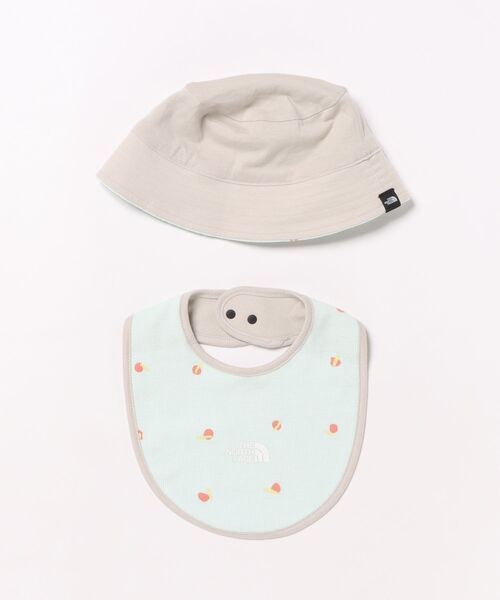 THE NORTH FACE（ザノースフェイス）の「Baby Hat & Bib Set NNB02610（スタイ/よだれかけ・キッズ・ライトブルー/オフホワイト/ブルー・FREE）」の6枚目の写真