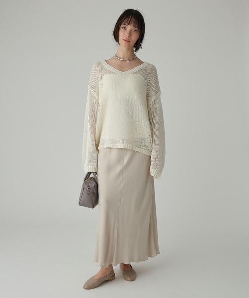 BABYLONE（バビロン）の「2WAYリネンプルオーバー（ニット/セーター・レディース・チャコール/ベージュ/オフホワイト/セージグリーン・フリー）」の17枚目の写真