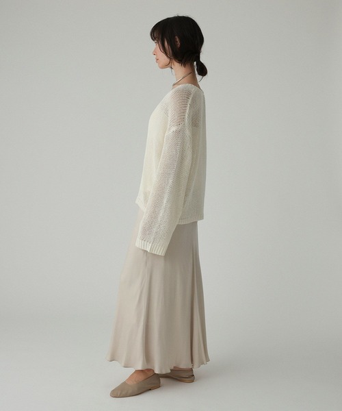 BABYLONE（バビロン）の「2WAYリネンプルオーバー（ニット/セーター・レディース・チャコール/ベージュ/オフホワイト/セージグリーン・フリー）」の18枚目の写真