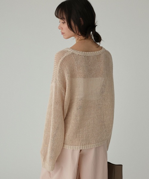 BABYLONE（バビロン）の「2WAYリネンプルオーバー（ニット/セーター・レディース・チャコール/ベージュ/オフホワイト/セージグリーン・フリー）」の22枚目の写真