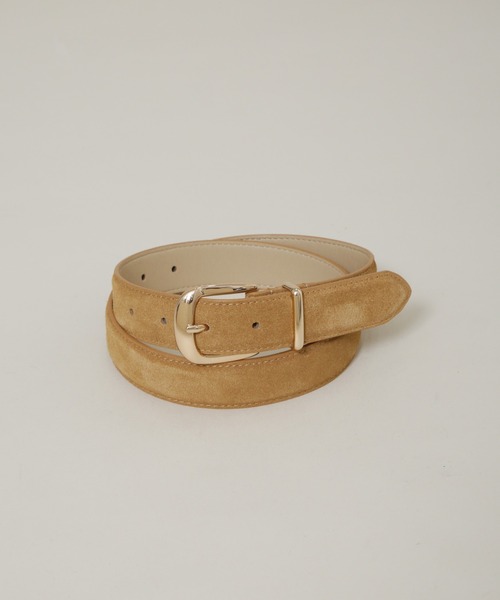 NANO universe（ナノユニバース）の「スエードベルト（ベルト・レディース・ベージュ/アイボリー・FREE）」の4枚目の写真