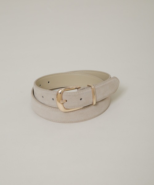 NANO universe（ナノユニバース）の「スエードベルト（ベルト・レディース・ベージュ/アイボリー・FREE）」の3枚目の写真