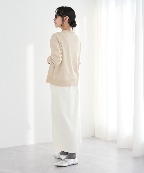 CRAFT STANDARD BOUTIQUE(クラフトスタンダードブティック)の「フクレジャカードIラインスカート◆(スカート・レディース・アイボリー/ブラック/ライトグレー・FREE)」の21枚目の写真
