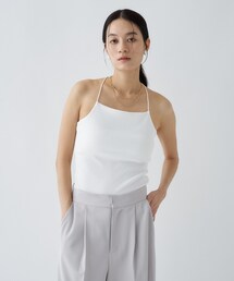cloenc | 【カップ付き／マシンウォッシュ】デザインキャミソール(タンクトップ)