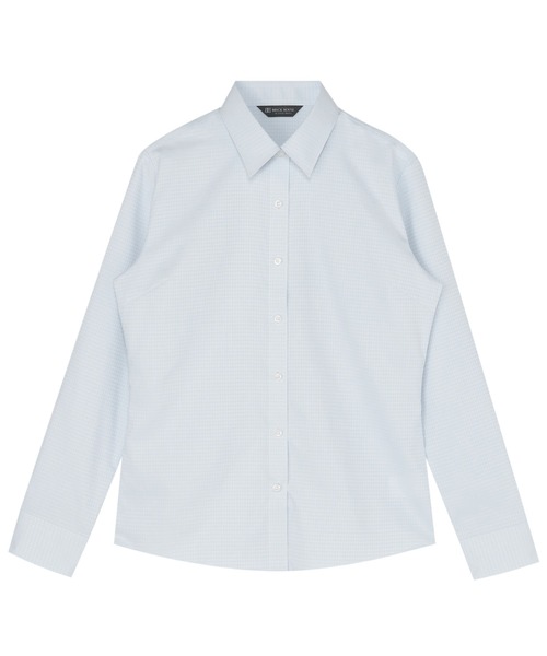 TOKYO SHIRTS(トウキョウシャツ)の「【透け防止】 形態安定ノンアイロン レギュラー 長袖ビジネスワイシャツ(ビジネスシャツ・レディース・ブルー・S/M/L/LL/XL)」の1枚目の写真